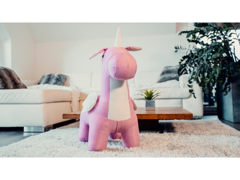zoosy Kinderhocker Einhorn Pinky Pink Taburett in Einhornform