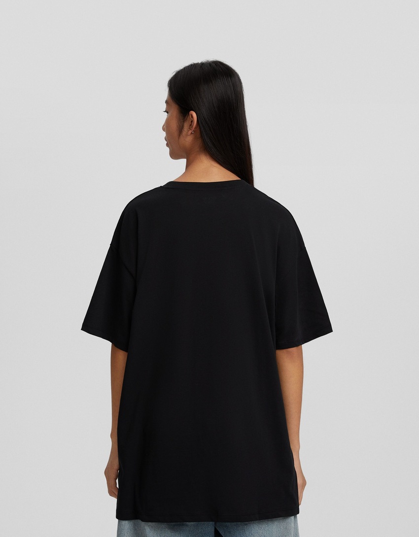 Camiseta de manga curta oversized com estampa do Mickey Mouse