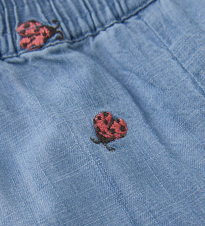 Minymo Hosen - Verwaschener Denim m. Marienkäfer
