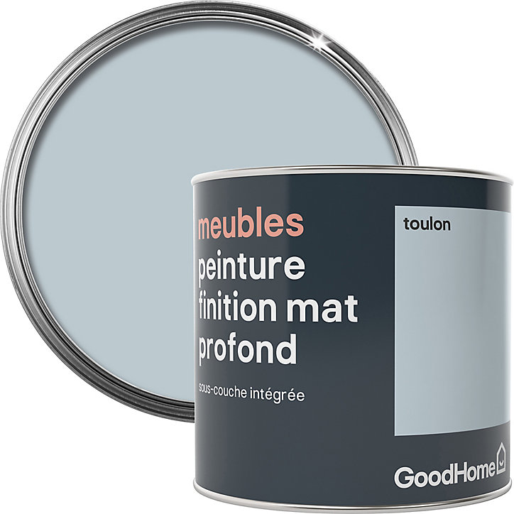 Peinture de rénovation meubles GoodHome bleu Toulon mat profond 0,5L