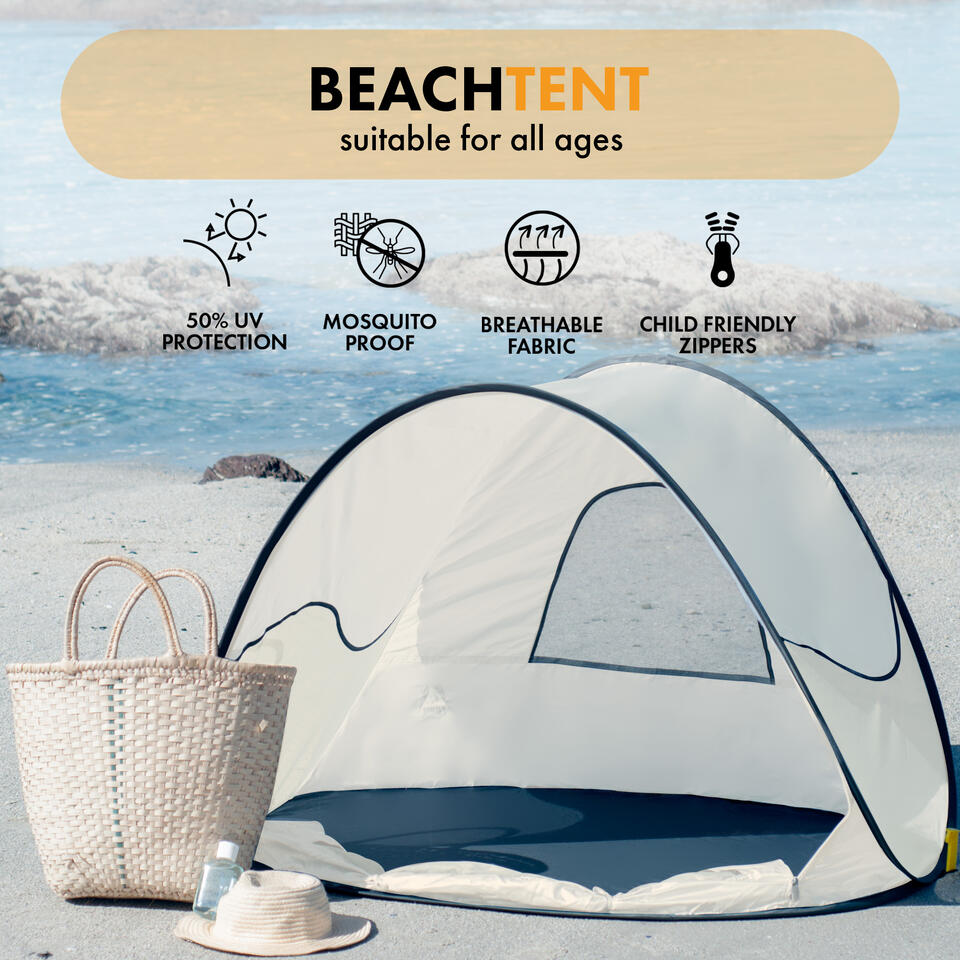 Deryan Luxe Pop Up Crème strandtent