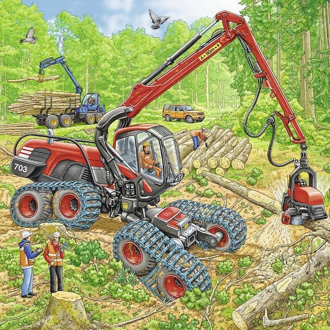 Puzzle GROßE MASCHINEN 3x49-teilig