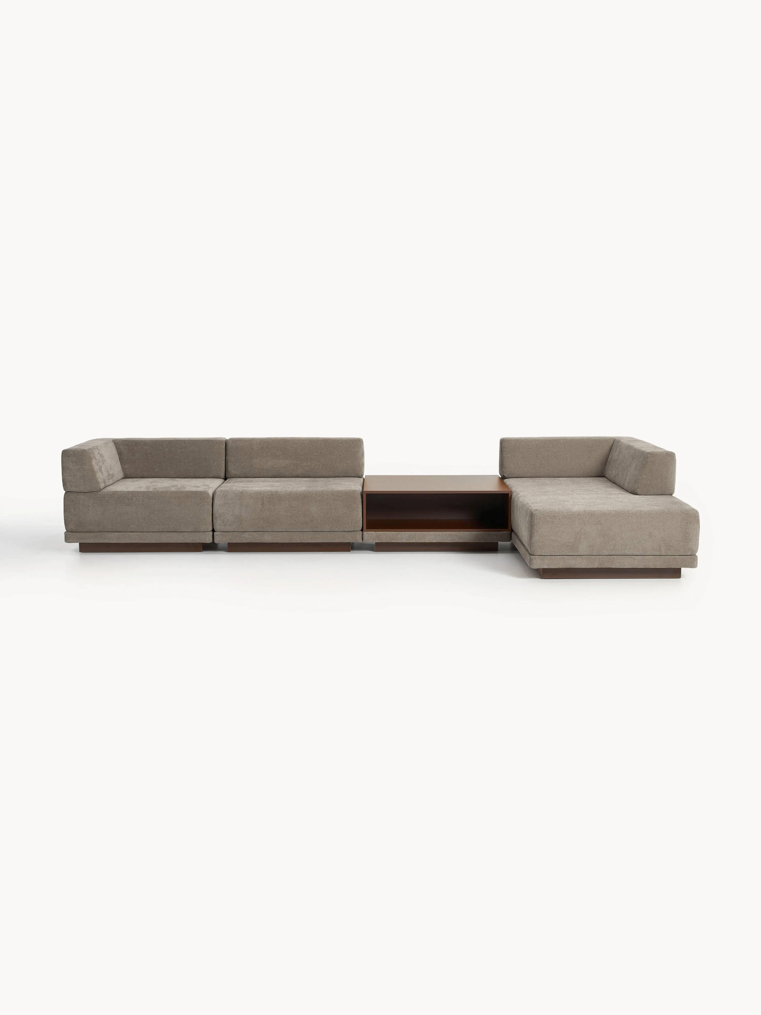 Modulaire hoekbank Colin (4-zits) met salontafel