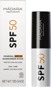 MÁDARA Mineralischer Sonnenschutz Stick SPF50, 12 g