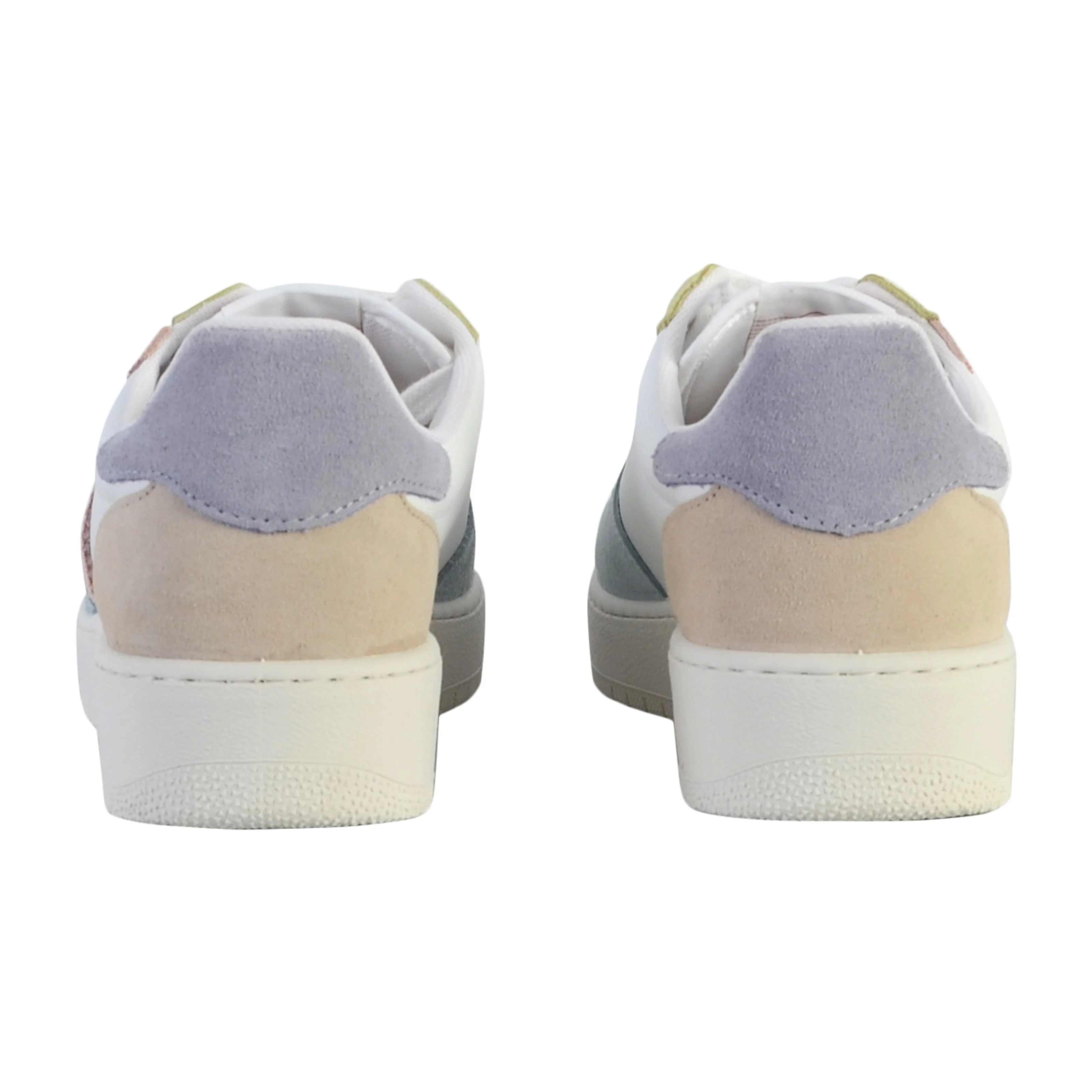 Basket cuir plate | Multicolore