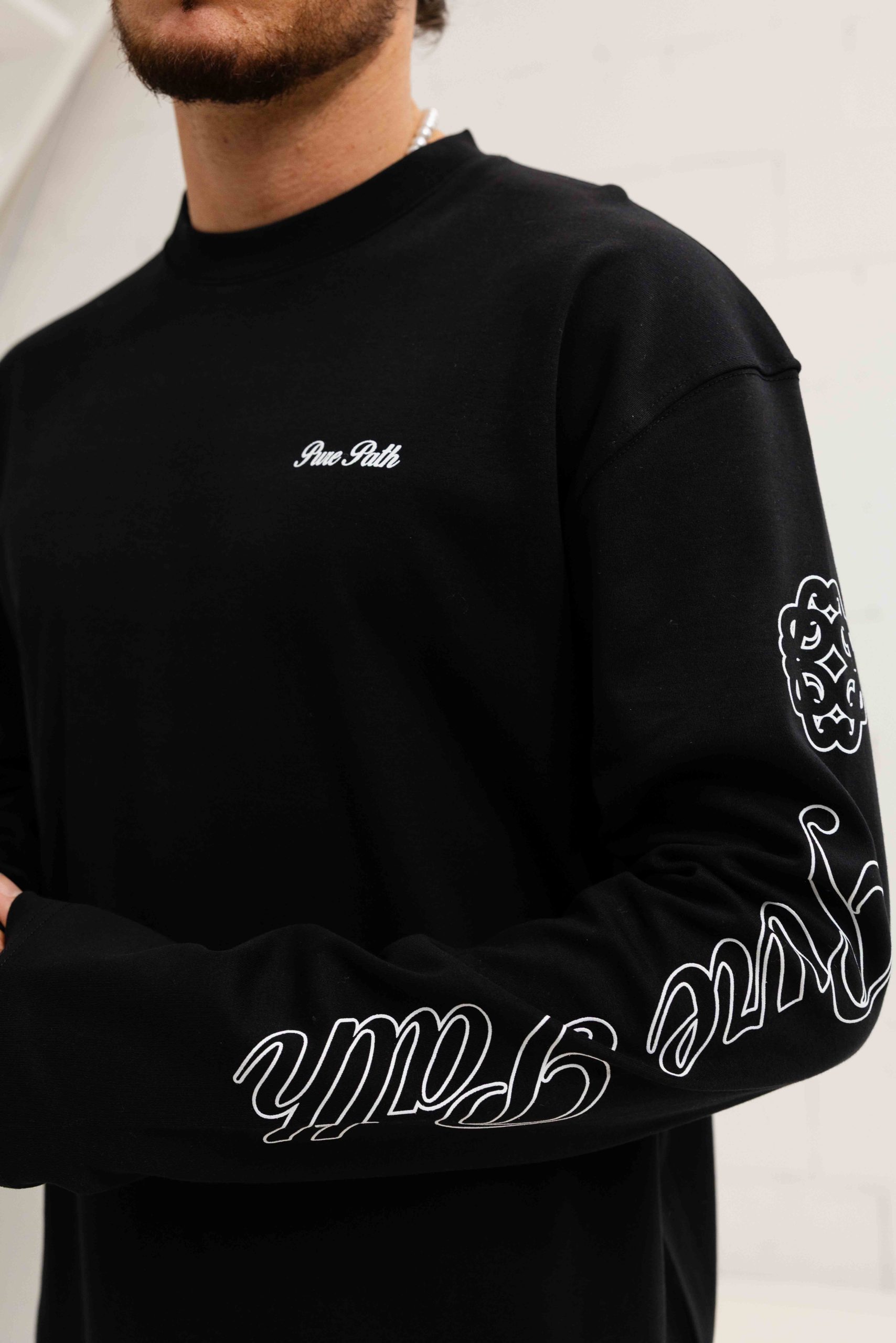 Pure Path Essence Of Life Longsleeve T-Shirt Heren Zwart