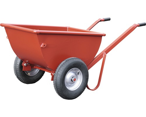CAPITO Kipbare Japanse Aanhangwagen COMPACT 150 Liter 180° Kantelbaar Luchtbanden met Blokprofiel en Stalen Velg incl. Kunststof Handgrepen