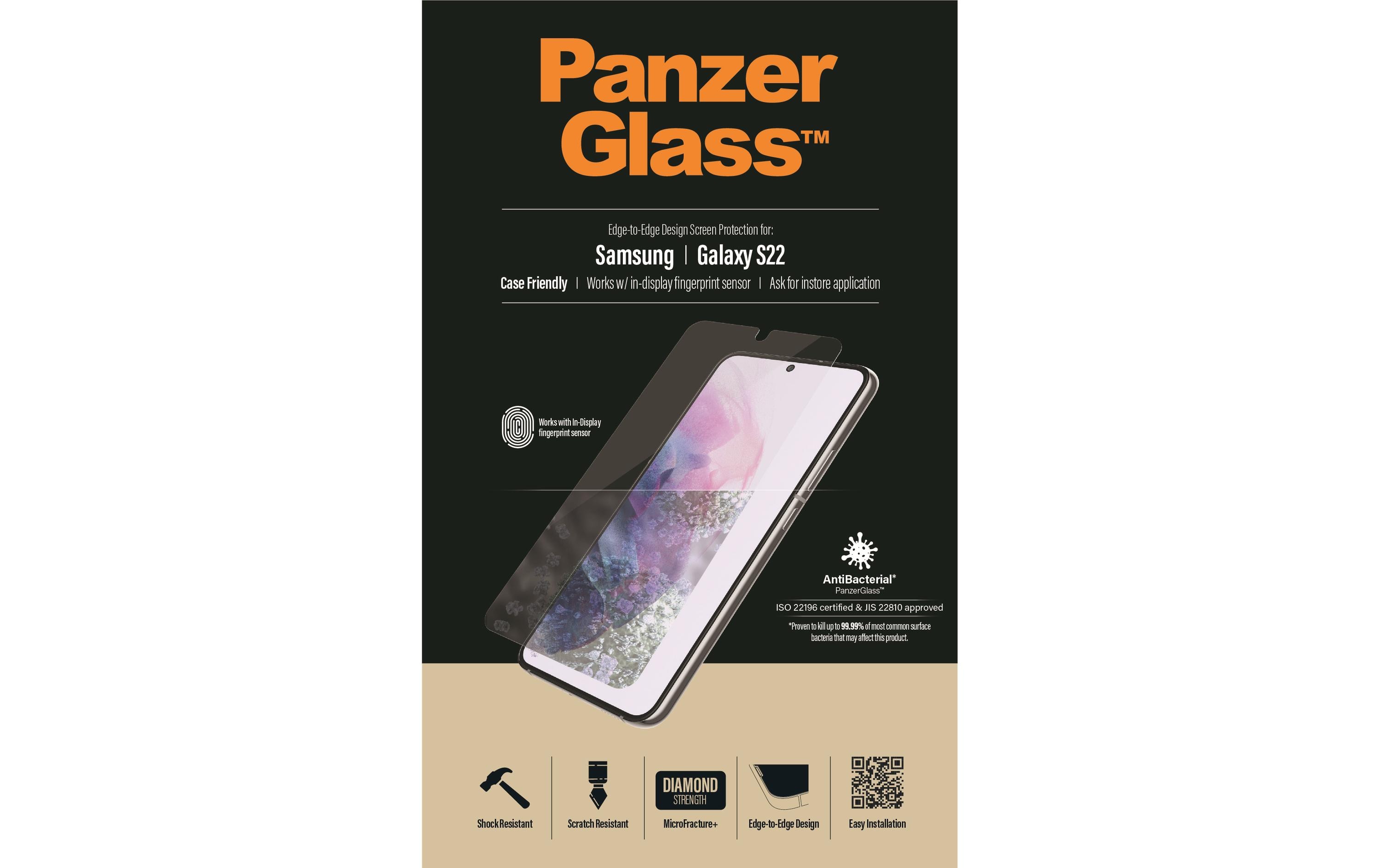Displayschutz Case Friendly Fingerprint Galaxy S22Display-Schutzfolie für das Samsung Galaxy S22