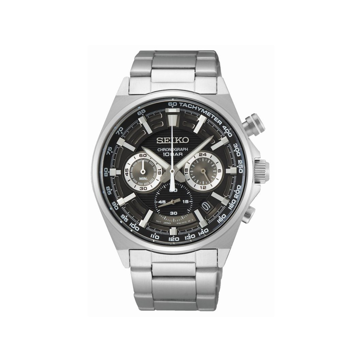 Montre SEIKO sport homme bracelet acier inoxydable argent