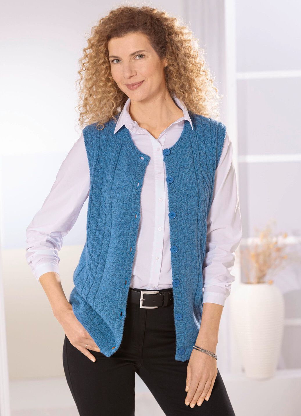Gilet aus Melangegarn