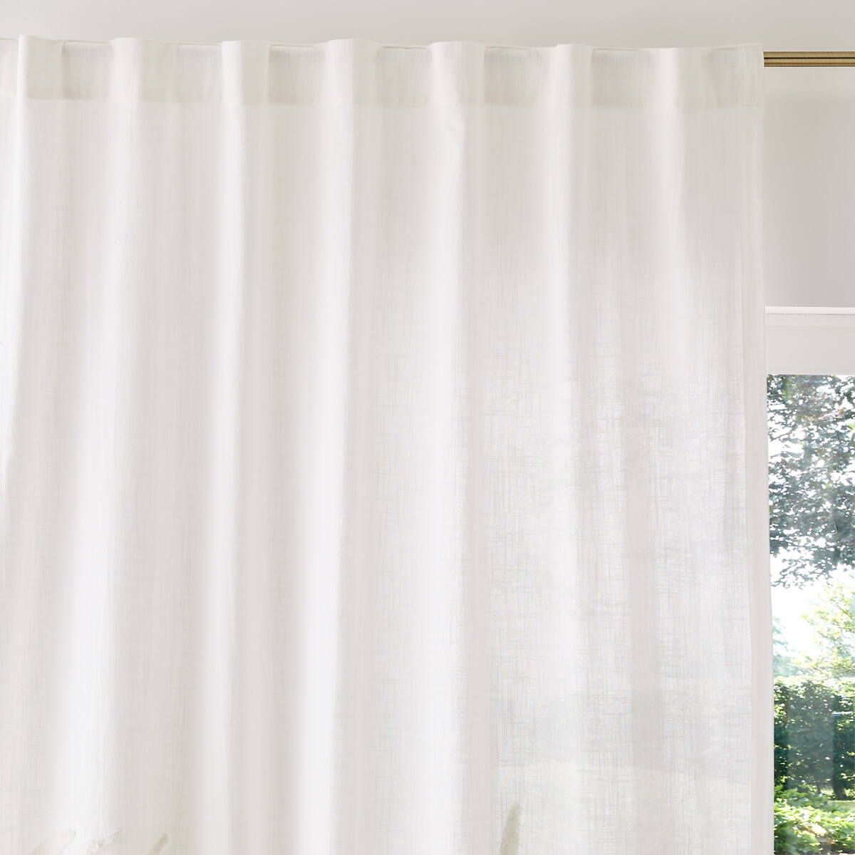 LA REDOUTE INTERIEURS<br>Cortina com laços ocultos, em algodão, Jobe