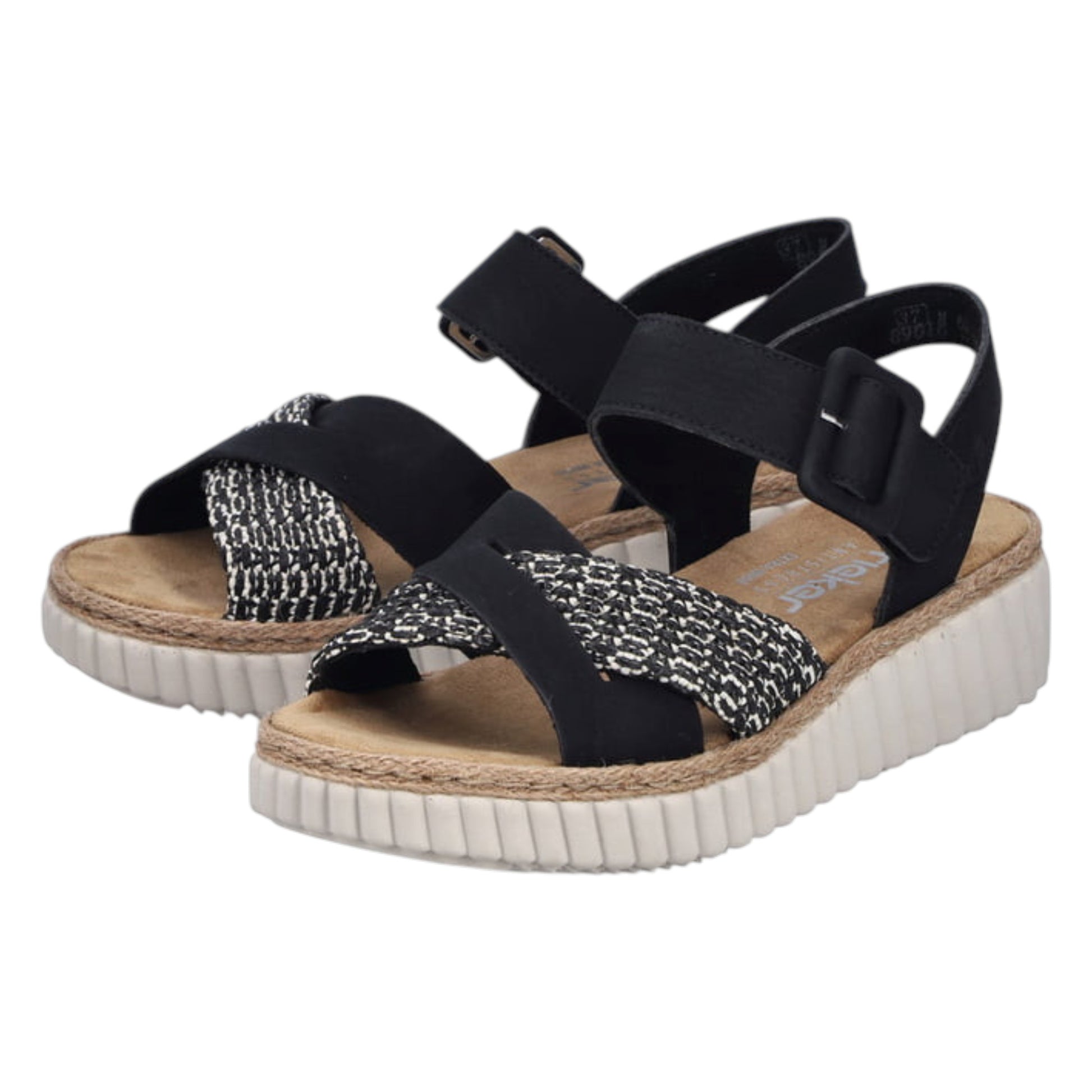 Sandaler med hæl, kvinder, sort