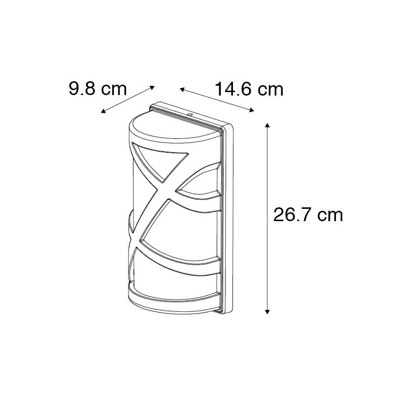 Moderne buitenwandlamp, zwart, IP44 - Suzie