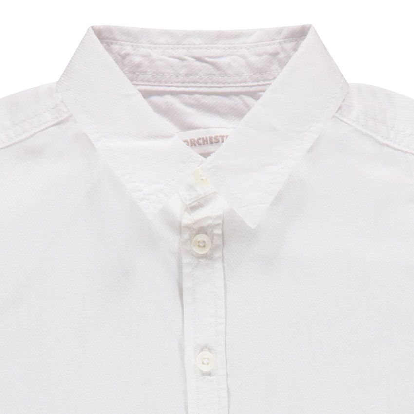 Chemise manches longues blanche unie - Blanc