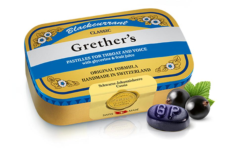 Grether's Blackcurrant 110 gBonbons für Hals und Rachen