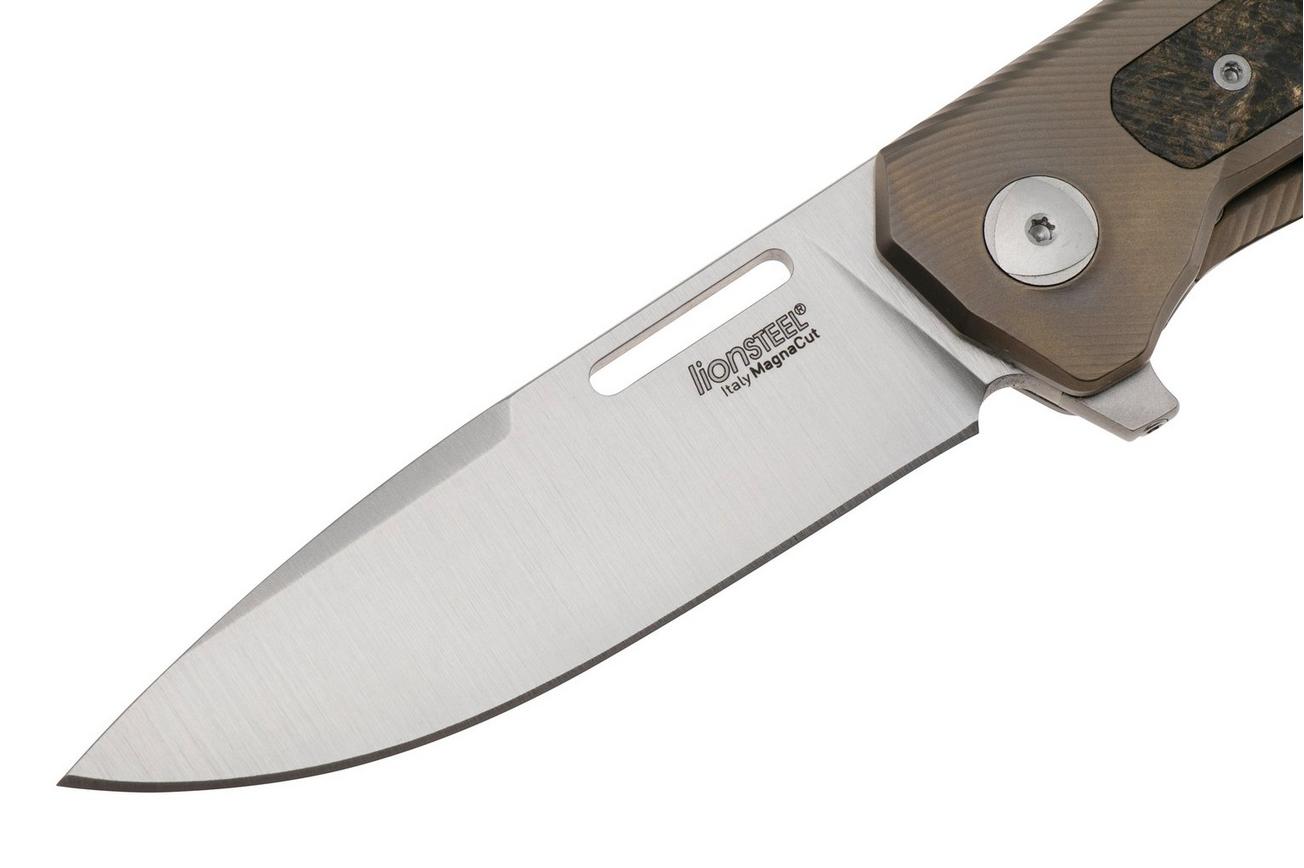 LionSteel Q4ttro, Satin MagnaCut, Bronze Titanium Carbon Fiber Inlay, zakmes, Michele Pensato design