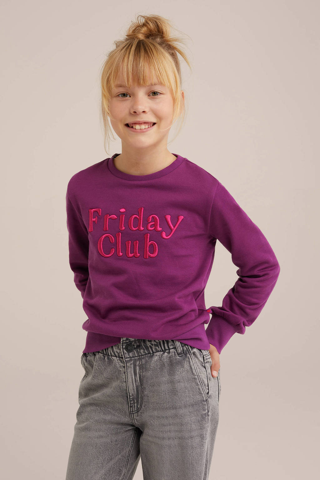 WE Fashion sweater paars