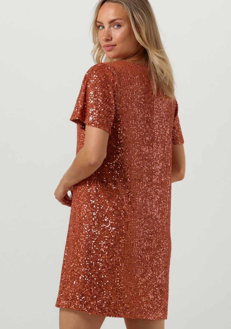 YDENCE oranje ydence mini jurk dress catalina