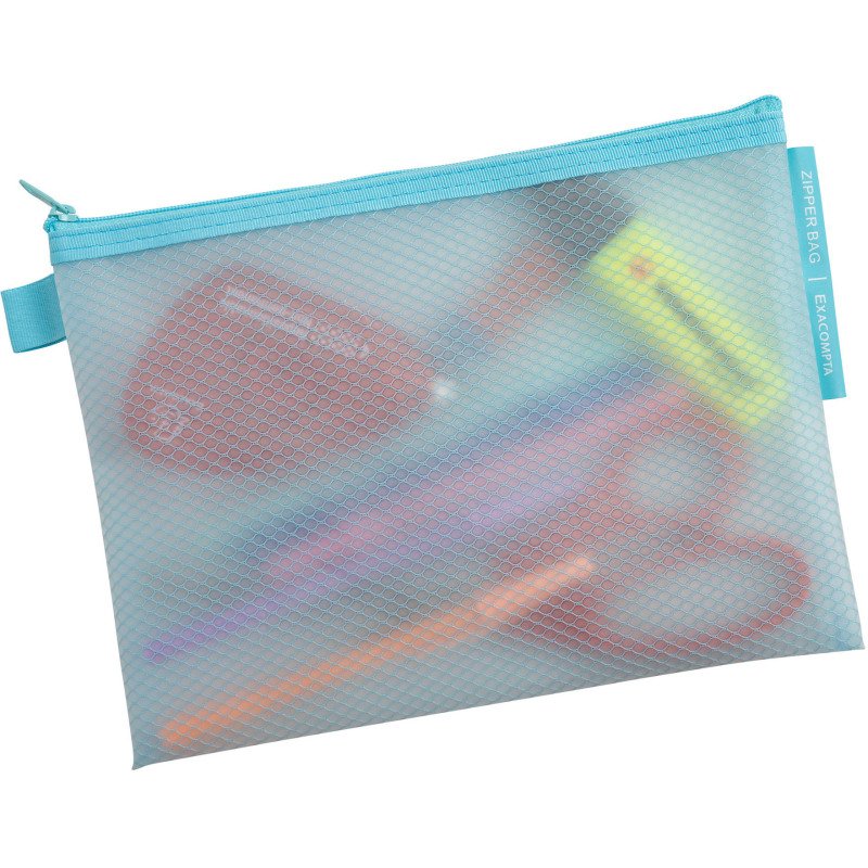 Pochettes de rangement à zip A5 Exacompta Chromaline couleurs assorties
