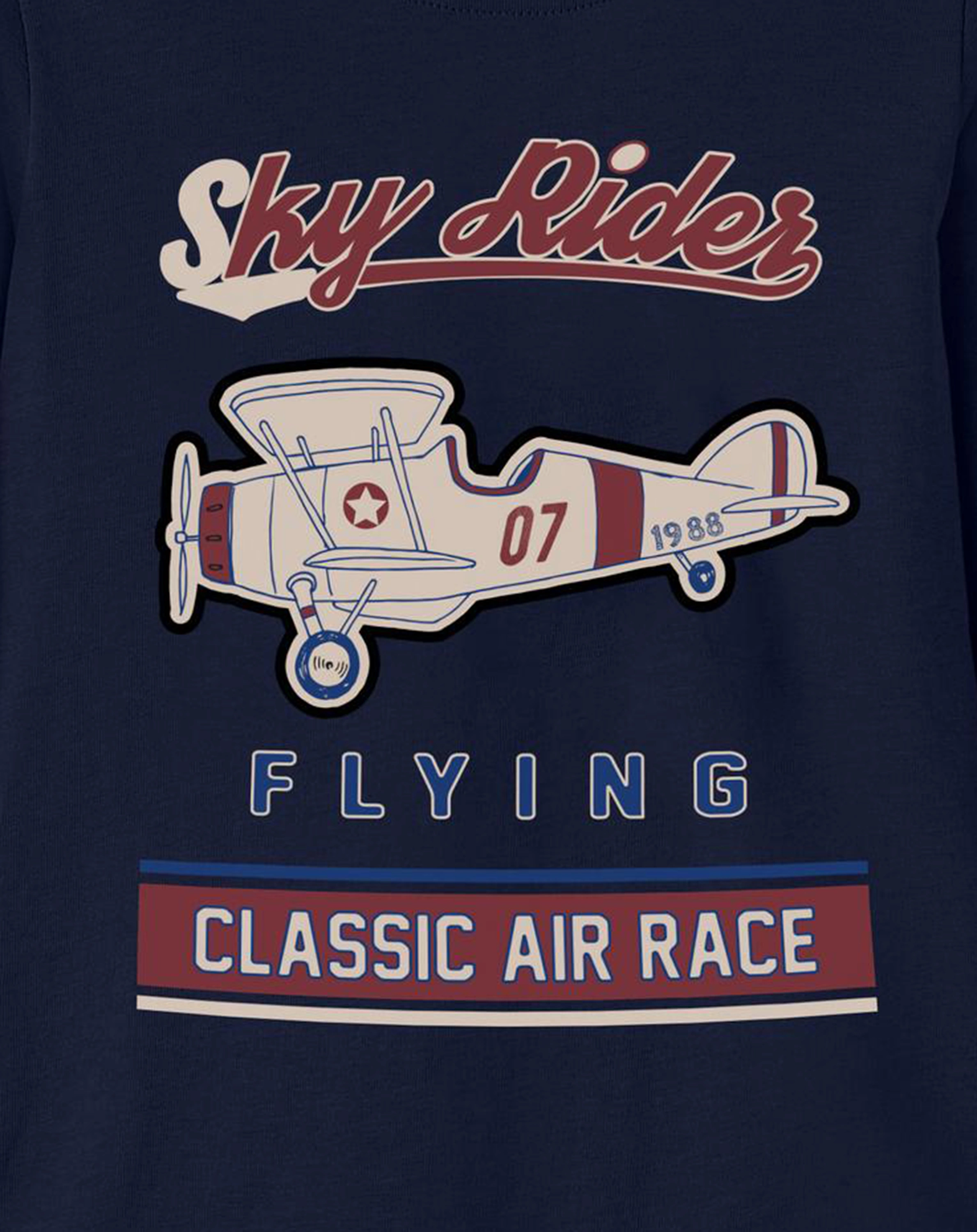 Langarmshirt NMMRARO AIRPLANE in dark sapphire