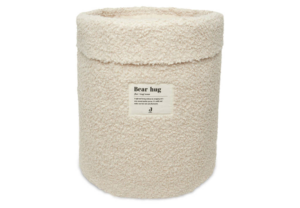 Geweldig mooi teddy mandjeopbergmand Boucle Naturel
