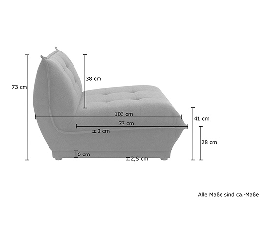 DOMO collection Loungsessel »Lugo«, grau