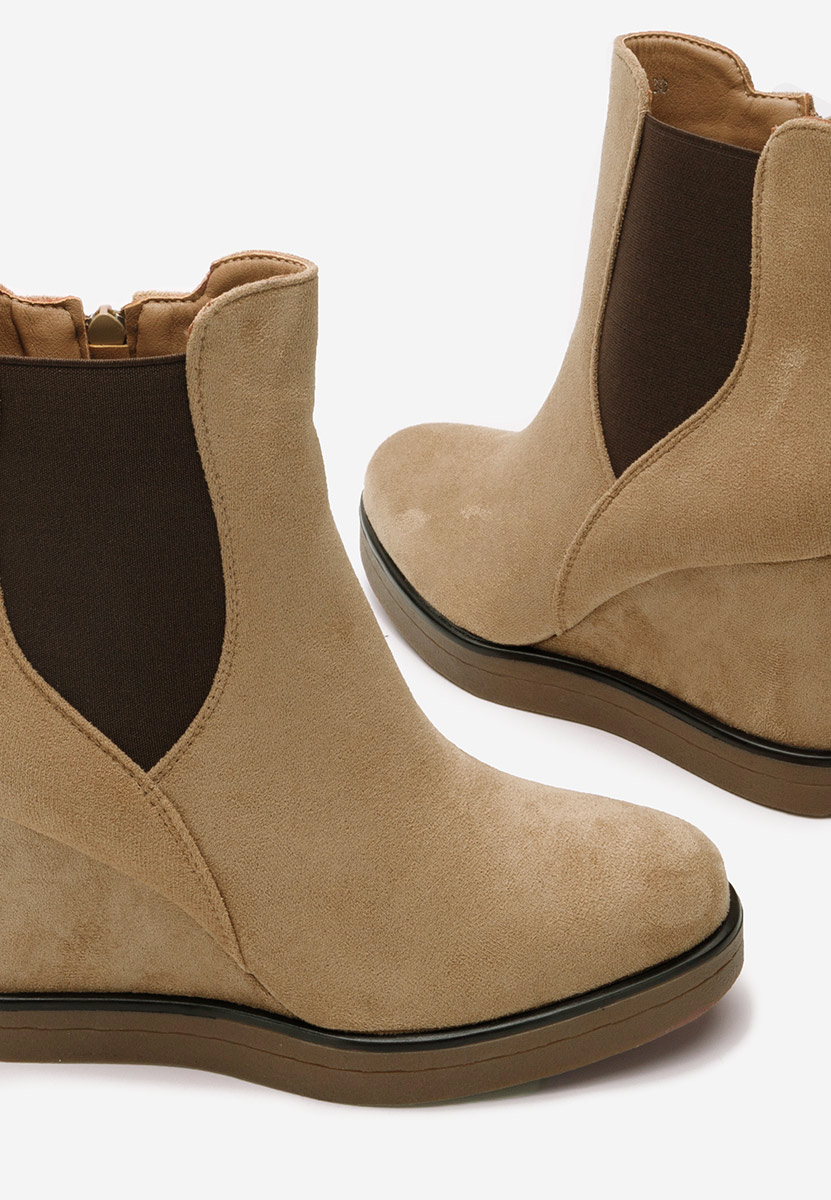 Bottines compensées kaki Sharina