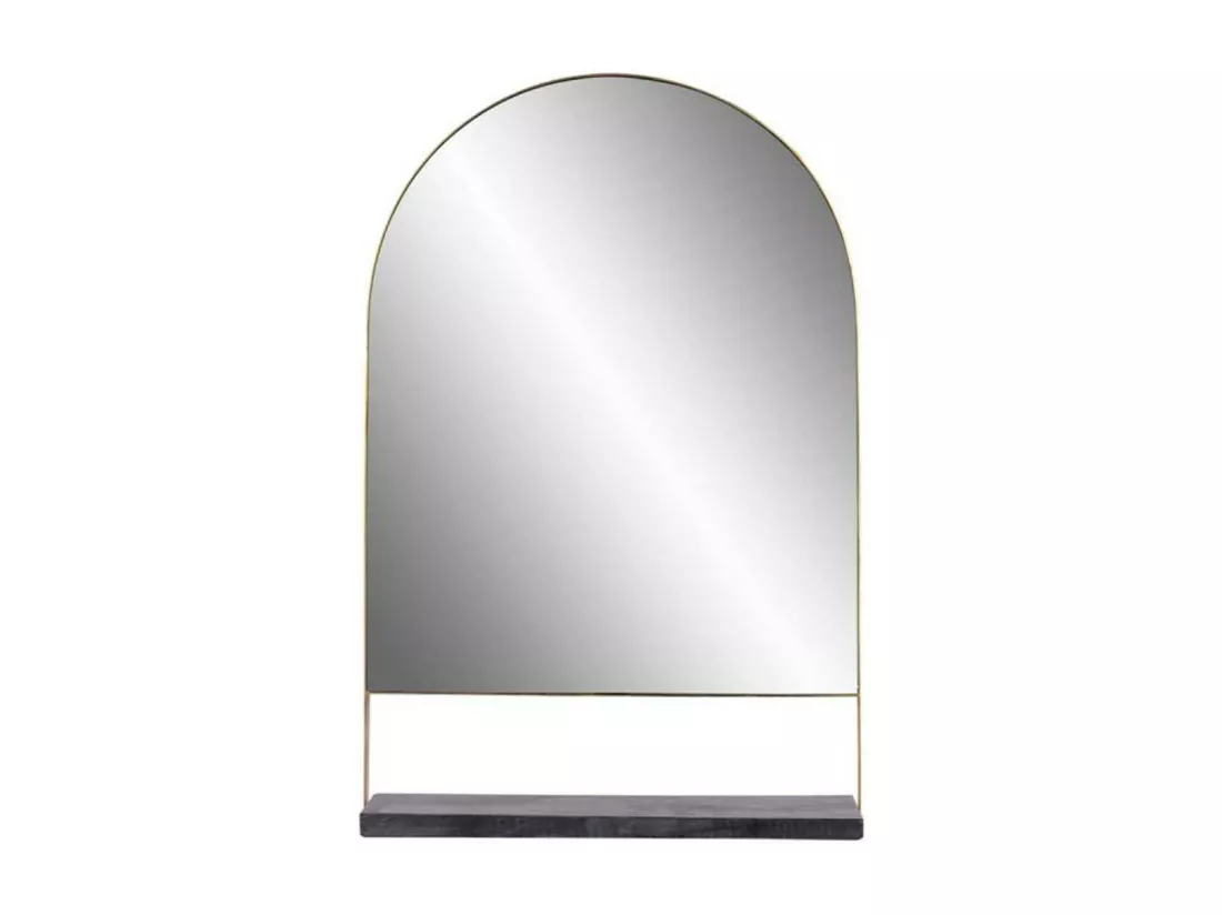 Miroir Mural & Étagère Design 