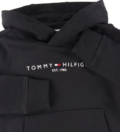 Tommy Hilfiger Kapuzenpullover - Essential - Organic - Schwarz