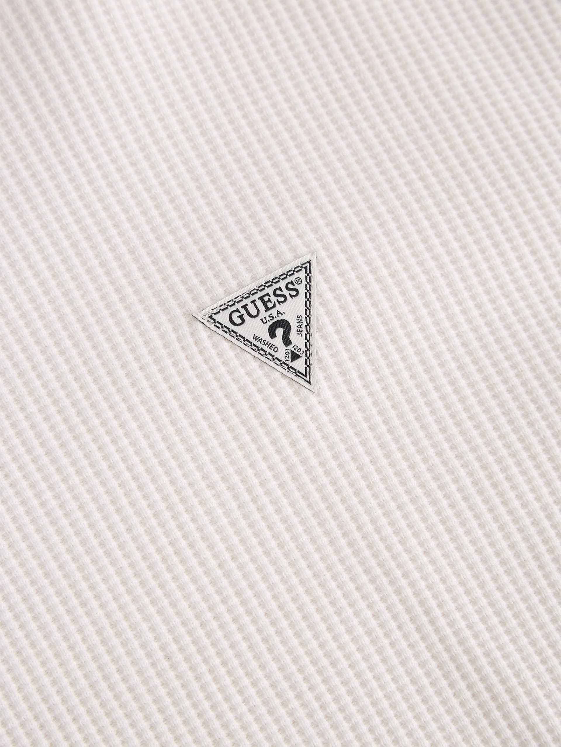 Camiseta de manga comprida com textura waffle