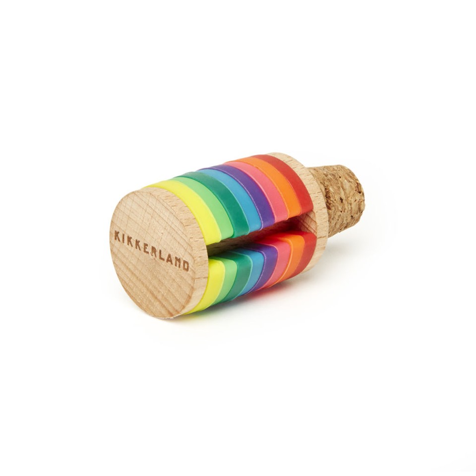 Rainbow Wine Rings + Stopper (BA91)