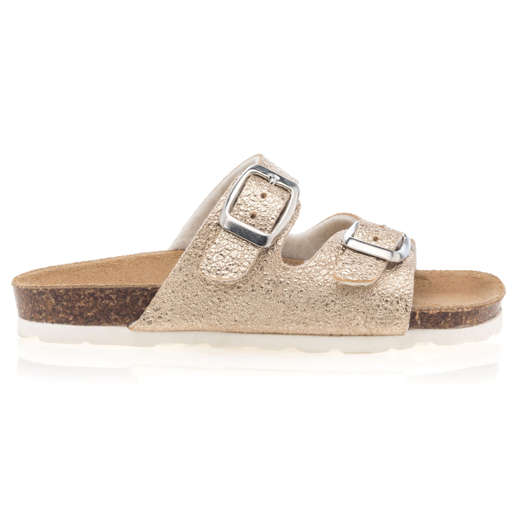 Mules semelle liège Fille or