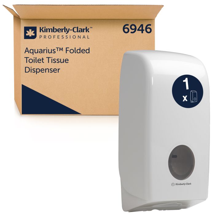 Kimberly Clark 6946 Aquarius Toiletpapier dispenser wit (6946)