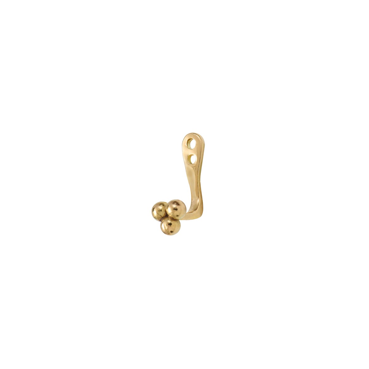 Dessous d'oreille 3 perles Or 18 carats