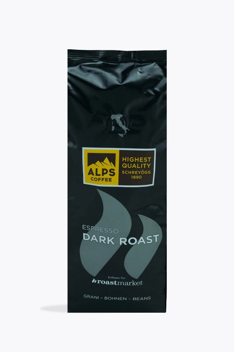 Alps Coffee Dark Roast 1kg + Gratis Glas Espressotasse