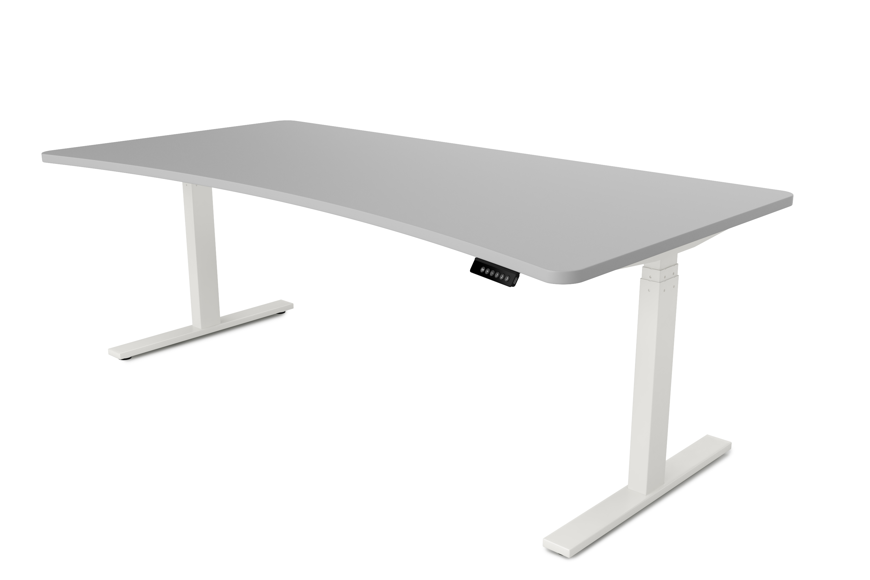 Stehpult elektrisch PREMIUM grau/weiss 200 x 92 cm