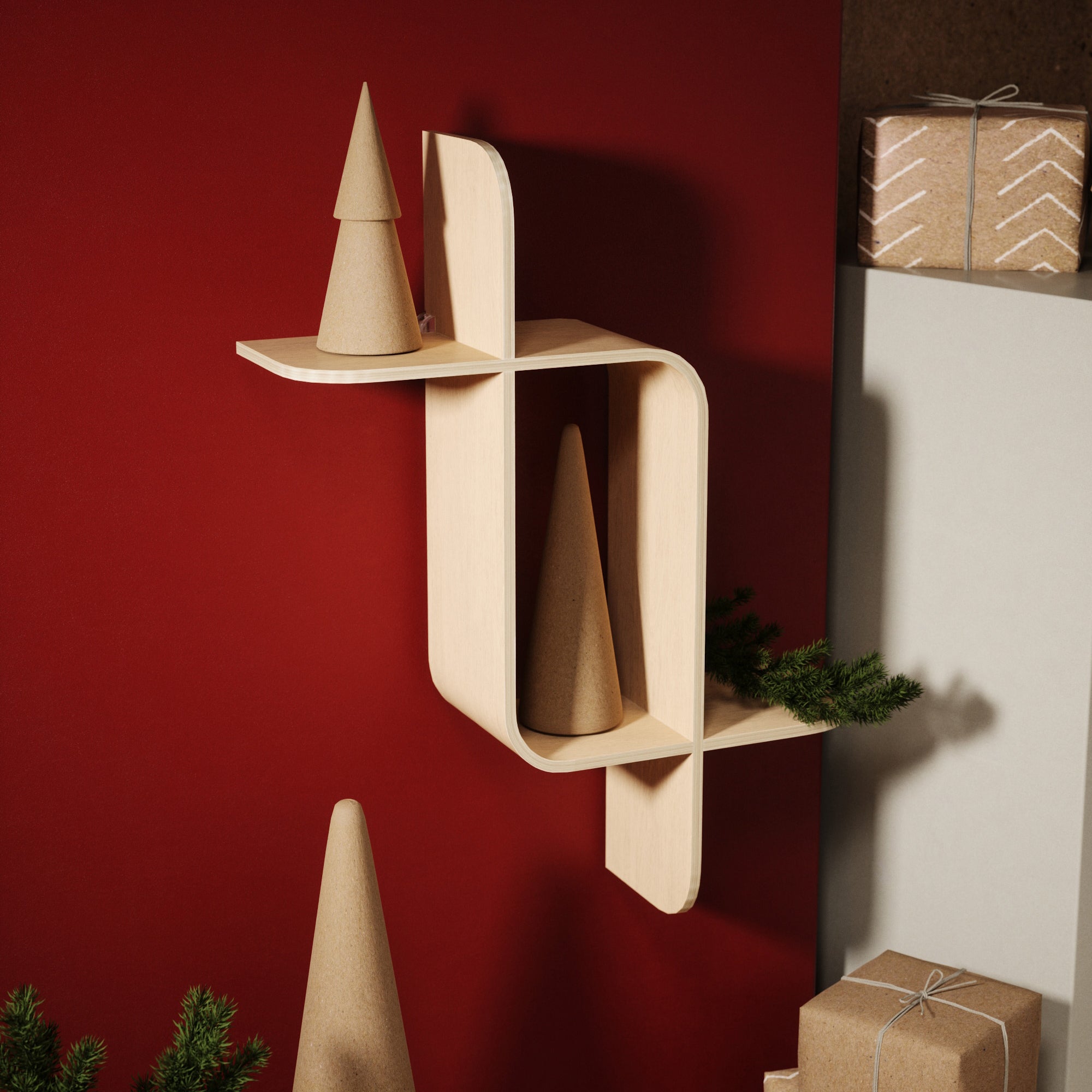 Umbra Montage Wandplank - Naturel