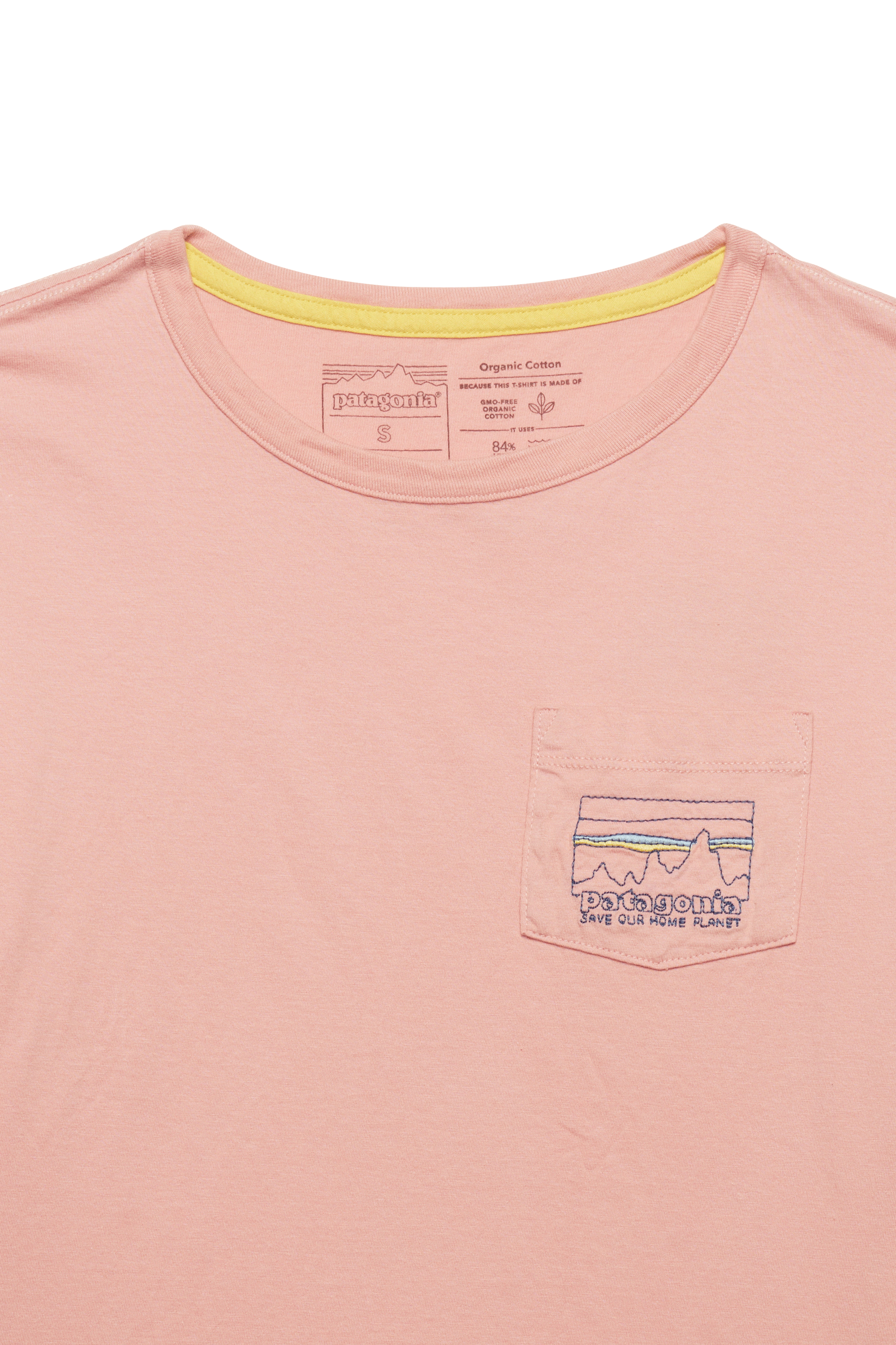 PATAGONIA t-shirt '73 Skyline Organic Easy Cut pocket Rose