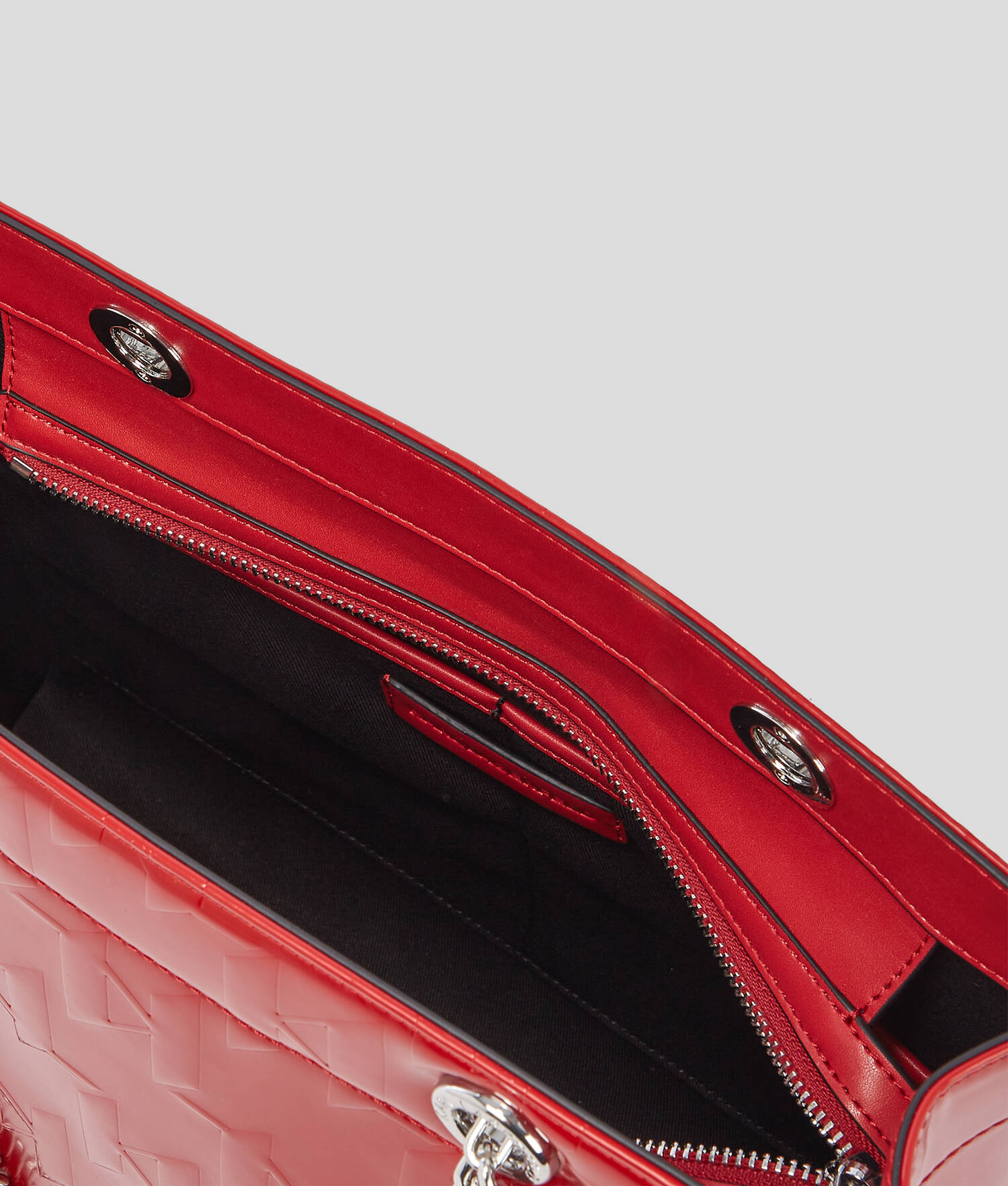 CABAS MEDIUM BRILLANT K/SKUARE - Rouge Klassic