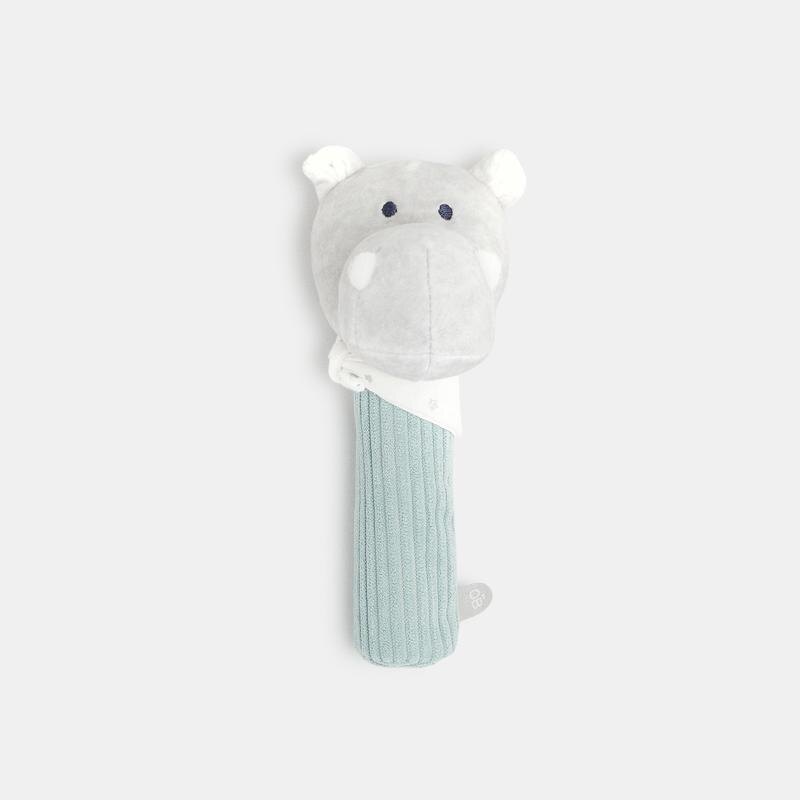 Peluche hochet hippo vert naissance Vert