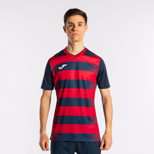 T-shirt Joma Europa V vermelho marinho