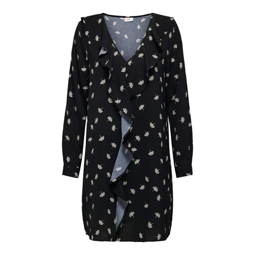 JDY Marika Flounce Kjole, Black, XL