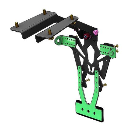 Support de plaque Bihr noir