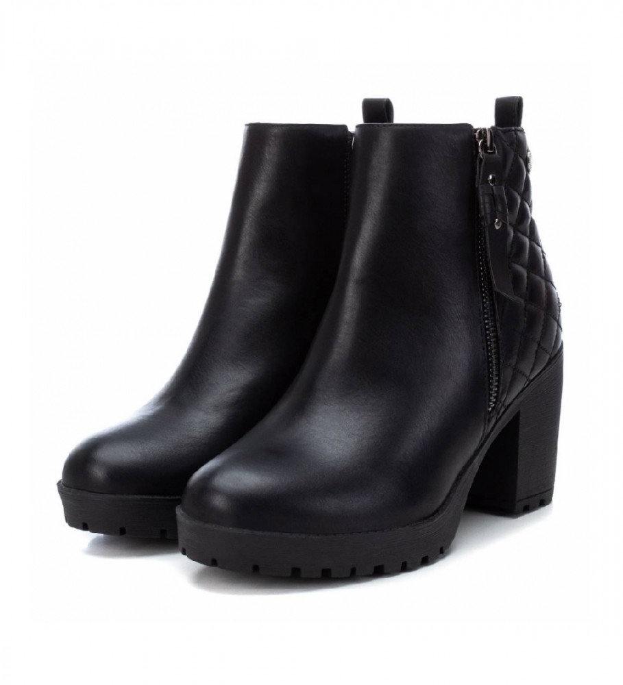 Botas de cano curto Refresh 170022 pretas - Altura do salto: 8 cm -