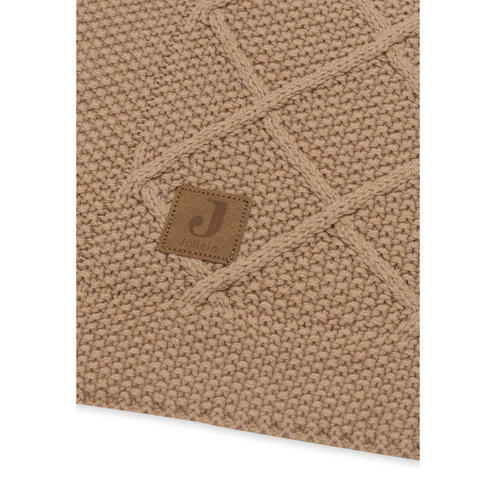 Couverture berceau Check knit - Biscuit - JOLLEIN