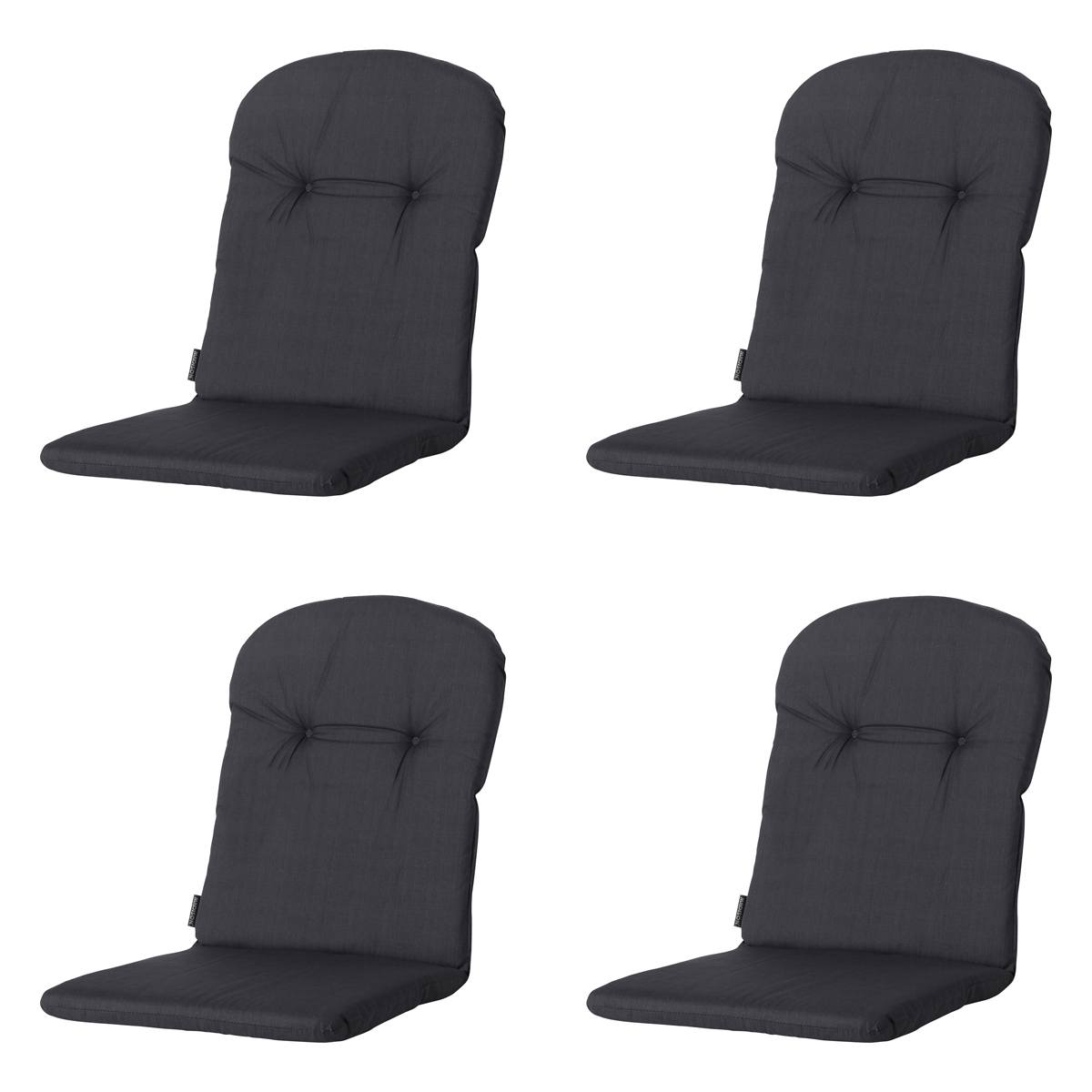 Madison Basic black Kuipstoelkussen - Set van 4
