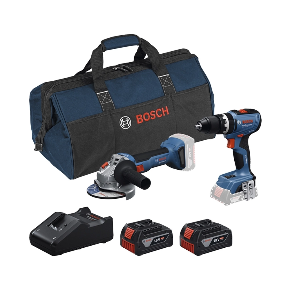 Bosch 2 Tool kit 18V GSB 18V-65+GWS 18V-8+2x GBA 4.0Ah+GAL 18V-40 0.615.A50.08Z