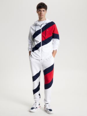 Moletom com capuz e zíper Sport TH Cool com blocos de cores