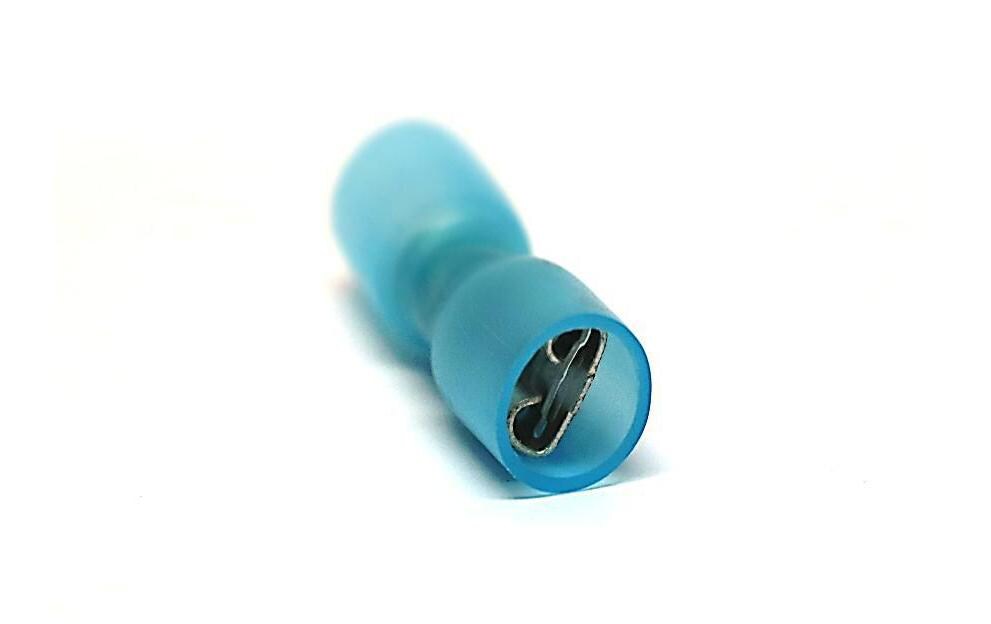 Flachsteckhülsen WP 6.3 x 0.8 mm, weiblich, Blau, 10 Stk.Flachsteckhülse 1.5 bis 2.5 mm² (16-14 AWG)