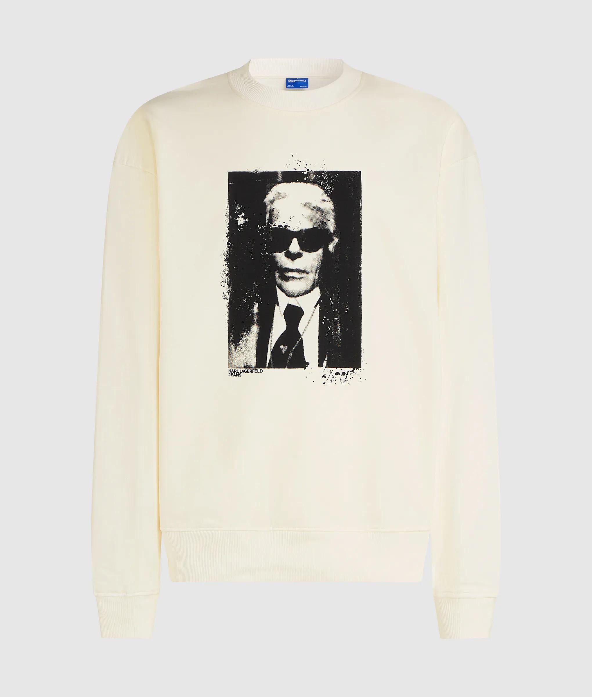 Relaxt sweatshirt met Karl-print